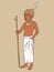 Ancient egyptian nobleman standing cartoon portrait
