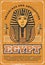 Ancient egyptian pharaoh death mask. Egypt travel