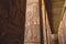 Ancient Egyptian Pillars in the temple of Seti I also known as the Great Temple of Abydos in Kharga