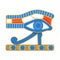 Ancient Egyptian symbol of protection, left falcon eye of Horus.