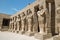 Ancient egyption statues in Luxor karnak temple