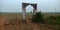 an ancient entrance gate around forest area