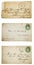 Ancient envelopes stamped 1886 postmark collage