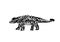 Ancient extinct jurassic hylaeosaurus dinosaur vector illustration ink painted, hand drawn grunge prehistoric reptile, black