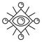 Ancient eye mystery icon, outline style