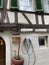 Ancient Fachwerk house with electric vehicle charging station in Tubingen city