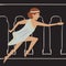 Ancient female athlete running