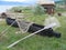 Ancient fisherman boat and tools ,Lake Prespa, Macedonia