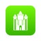 Ancient fort icon digital green