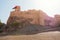 Ancient Fort of Nakhal with flag