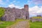 Ancient fortifications. Albania, Shkoder city. Ruins of old fortress of Castle of Rozafa