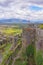 Ancient fortifications.  Albania, Shkoder. View of  Shkoder city and walls of old fortress Rozafa Castle