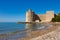 Ancient fortified Mamure Castle on shore of Mediterranean Sea near Anamur