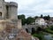 Ancient Fortress and bridge. Parthenay. France..
