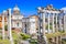 Ancient Forum with temples, pillars, the senate and ancient stre