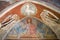 Ancient fresco image of Jesus in meditation Easter prayer position at Museum at Solsona, Cataluna, Spain, Museu Diocesï¿½ i