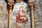 Ancient fresco, mural in the Catholic cathedral of Alba Iulia, R