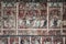 Ancient frescos on a ceiling in the temple of Virupaksha