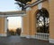 Ancient front arch entrance to the stairs leading to the column of Magdeburg Law