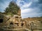 Ancient funerary caves hollowed out in a natural rock.