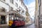 The ancient funicular of central Lisbon, portugal