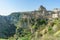 Ancient ghost town of Matera Sassi di Matera in beautiful sun