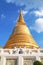 Ancient the Golden Pagoda of Wat Bowonniwet Vihara the main attraction temple in Bangkok