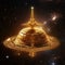 ancient golden vedic vimana in outer space