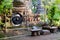 Ancient gong and bells in Buddhist temple in Ayutthaya