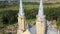 Ancient Gothic church in the village of Belogruda Grodno region in Belarus