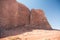 Ancient grand castle, Architecture Built in red rock fortress, desert