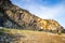 Ancient granite quarry in Romania, Macin mountains, Dobrogea region