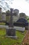 Ancient graves in the cemetery of Drumbo Parish Church in the County Down village of Drumbo in Northern Ireland