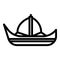 Ancient greece ship icon outline vector. Greek history