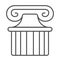 Ancient greek column thin line icon, theater concept, part of antique greek pillar vector sign on white background