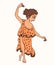Ancient greek female dancer