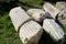 Ancient Greek Fluted Marble Column Segments, Acropolis, Greece