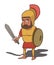 Ancient greek hoplite funny cartoon