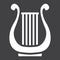 Ancient Greek Lyre glyph icon, music