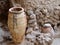 Ancient Greek Pots at Archeological Excavation