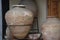 Ancient Greek pots cracked, from times.Ancient Greek wine pitchers