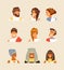 Ancient Greek, Roman and Egyptian people vector