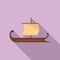 Ancient greek ship icon flat vector. Trireme boat