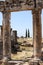 Ancient Greek stone remains in Hierapolis, Turkey