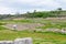 Ancient greek theater in Morgantina ruins, Sicily