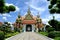 Ancient Guardian Giants in Front of Wat Arun Entrance, Bangkok Thailand.