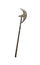 Ancient halberd or war ax on a white background.