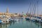 The ancient Harbour and a fishing port in Acre Akko, western Galilee, Israel