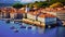 Ancient harbour, sea and city views, Dubrovnik, Croatia