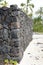 Ancient Hawaiian volcanic stone wall